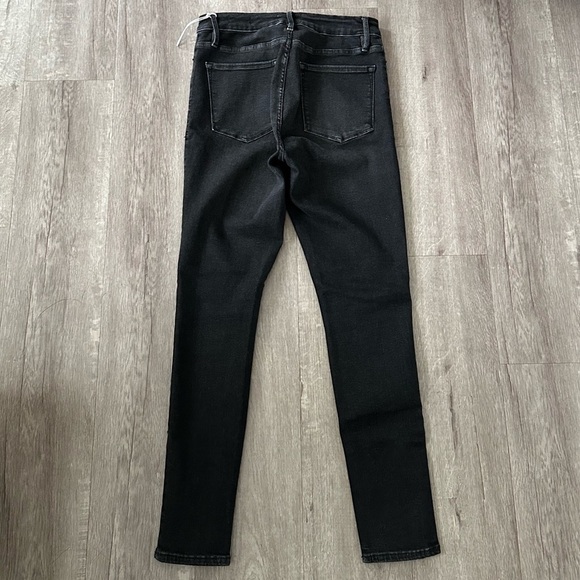New Frame Le One Skinny Jeans Two-Tone Size 2 Blue Black - Picture 4 of 11